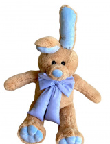 Coelho Teddy G 1,30mt Azul Decoração Quarto Festa Infantil Presentes Páscoa