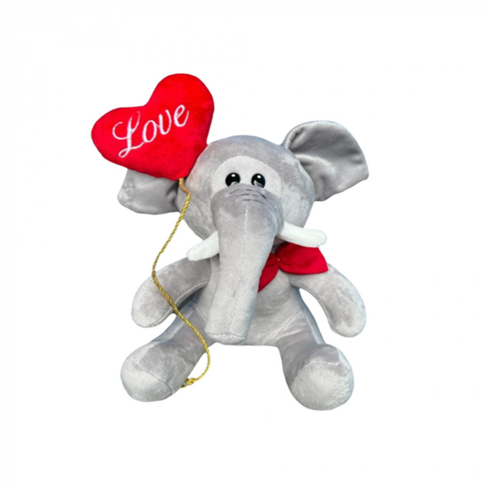 Elefante de Pelúcia Balão Apaixonado Antialérgico Festas e Quartos Infantis