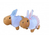 Kit Casal de Capivaras de Pelúcia P 25cm Coelhas Páscoa Filó Agenor