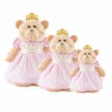 Trio de Ursa Princesa Real em pé - Rosa