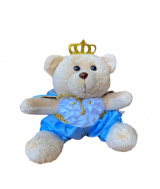 Trio de Ursos Príncipes Real G, M, P Azul Claro Decoração Quarto Festa Infantil Presentes Nichos