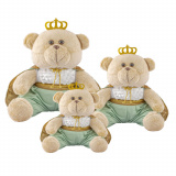 Kit Trio Ursos Príncipes Real P, M E G Bebê Antialérgico Mamãe Bebê Presentes