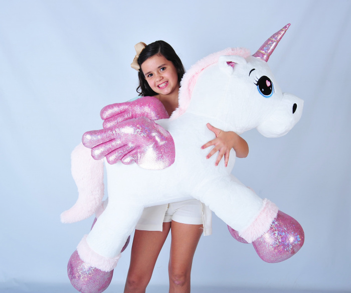 Unicornio Pelucia Gigante Bebe Fofinho Branco 115cm Bicho Pelucia De Tabatinga Capital Nacional Do Bicho De Pelucia