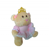 Ursa de Pelúcia Princesa G Decoração Quarto Festa Infantil Presentes Nichos Rosa