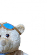 Urso Aviador de Pelúcia em pé M Nichos Decorativos Infantis Presentes Quartos e Festas