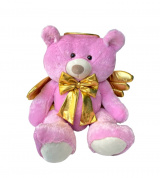 Urso De Pelúcia Anjo Gigante Decoração Brinquedo Rosa 70cm Antialérgico Presentes