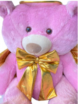 Urso De Pelúcia Anjo Gigante Decoração Brinquedo Rosa 70cm Antialérgico Presentes