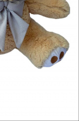 Urso Patinha de Pelúcia P 30cm Antialérgico Presentes Nichos Mamãe Bebê