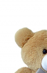 Urso Patinha de Pelúcia P 30cm Antialérgico Presentes Nichos Mamãe Bebê