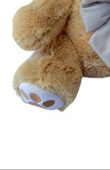 Urso Patinha de Pelúcia P 30cm Antialérgico Presentes Nichos Mamãe Bebê