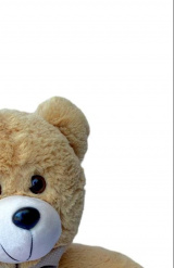 Urso Patinha de Pelúcia P 30cm Antialérgico Presentes Nichos Mamãe Bebê