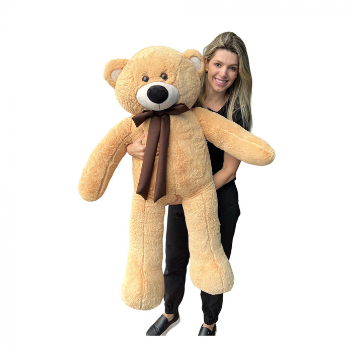 Urso Teddy de Pelúcia 1,10cm Decoração Quarto Festa Infantil Presentes Antialérgico