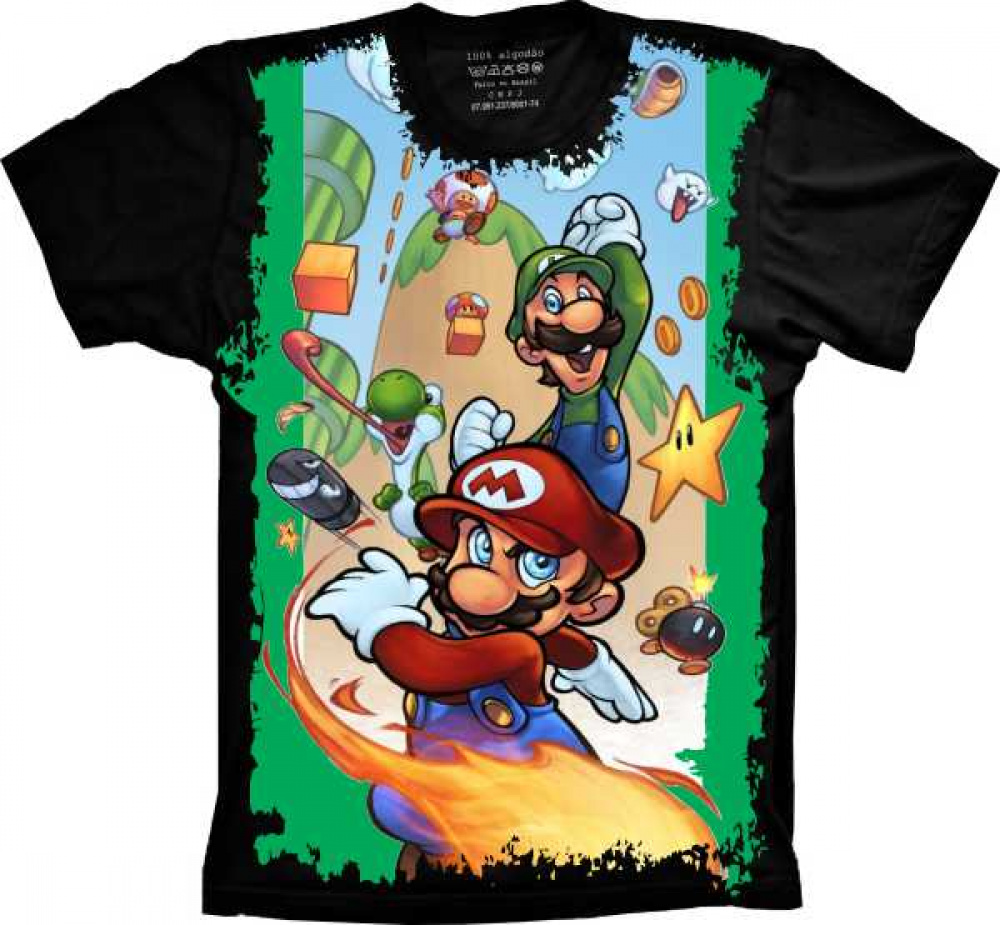 SUPER MARIO - Fire Ball - Camiseta de Games