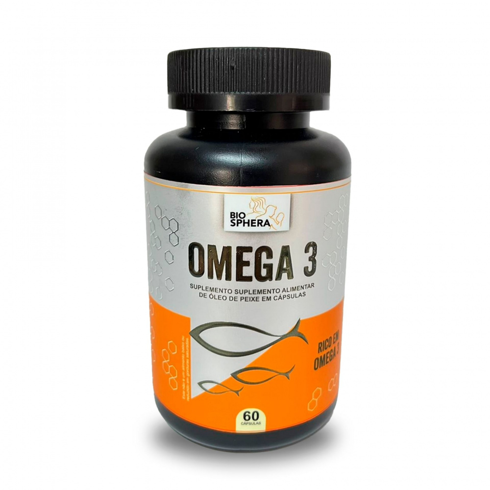 Ômega 3 - 60 Cápsulas - 1.000 mg cada - BIOSPHERA SUPLEMENTO ALIMENTAR