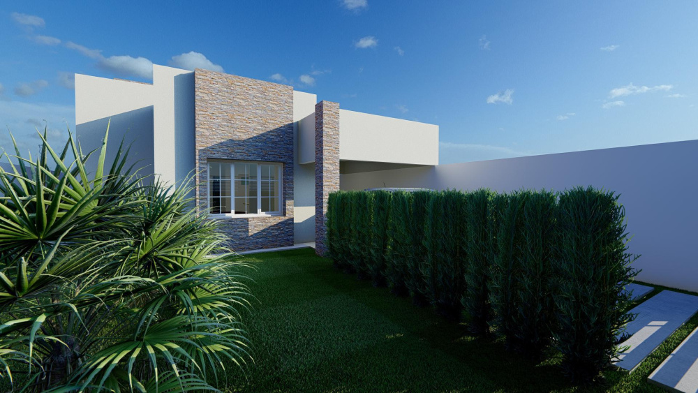 Projeto de Casa com 2 Quartos COL2 - Bom Projeto Pronto