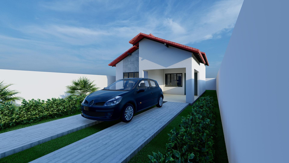 Projeto de Casa com 2 Quartos COL4 - Bom Projeto Pronto