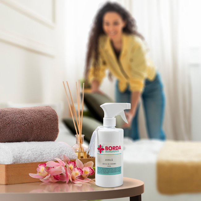 Água Perfumada Frasco Borrifador 500ml - Fragrância Avelã