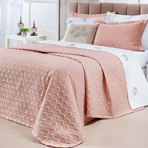 Almofada 45cm x 45cm Natureza 200 Fios 100% Poliéster 01 Peça - Rosa Chá