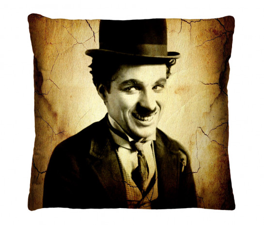 Almofada Celebridades Charlie Chaplin Avulsa 40cm x 40cm - Estampa 363