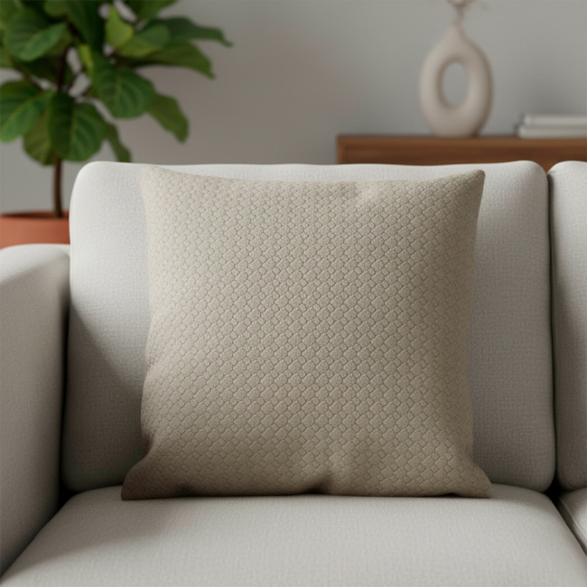 Almofada Decorativa Courino Impermeavel 45 x 45 + Refil Silicone 01 Peça - Bege