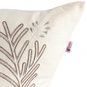 Almofada Harmony Bordada e Refil de Silicone 50cm x 50cm 01 Peça - Palha