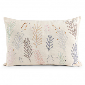 Almofada Harmony Bordada e Refil de Silicone 55cm x 35cm 01 Peça - Palha