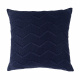 Almofada Liz Tricot Chevron 50cm x 50cm 01 Peça - Azul Marinho