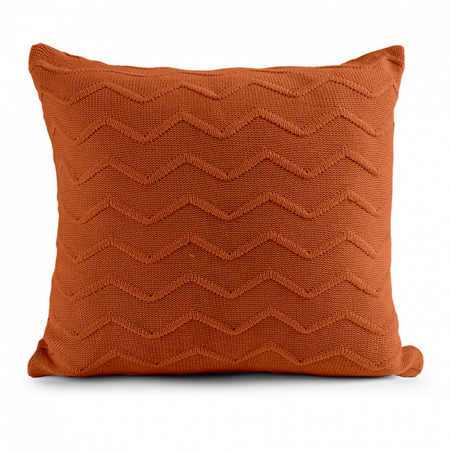 Almofada Liz Tricot Chevron 50cm x 50cm 02 Peças - Cobre