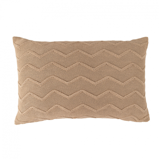 Almofada Liz Tricot Chevron 55cm x 35cm 01 Peça - Bege