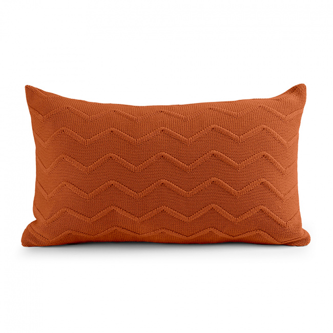 Almofada Liz Tricot Chevron 55cm x 35cm 02 Peças - Cobre