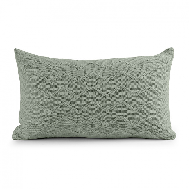 Almofada Liz Tricot Chevron 55cm x 35cm 01 Peça - Verde