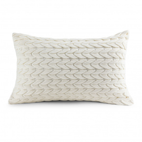 Almofada Liz Tricot Trança 55cm x 35cm 01 Peça - Branco