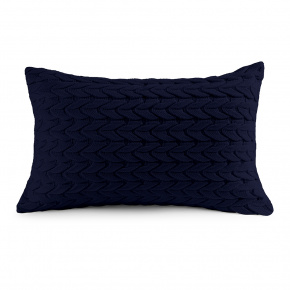 Almofada Liz Tricot Trança 55cm x 35cm 01 Peça - Azul Marinho