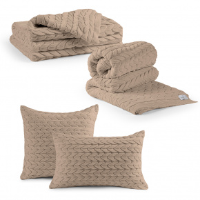 Almofada Liz Tricot Trança 55cm x 35cm 01 Peça - Bege