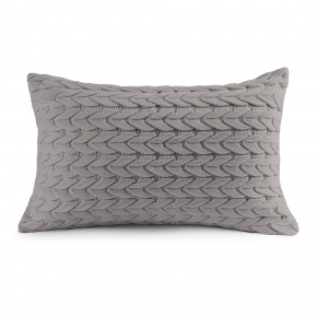 Almofada Liz Tricot Trança 55cm x 35cm 01 Peça - Concreto