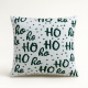Almofada Natal HoHoHo 50cm x 50cm 01 Peça - Branco / Verde
