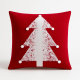 Almofada Natal Pinheiro 50cm x 50cm 01 Peça - Vermelho / Branco