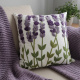 Almofada Bordada Alto Relevo Primavera 3D 45cm x 45cm 02 Peça - Lavanda