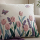 Almofada Bordada Alto Relevo Primavera 3D 45cm x 45cm 02 Peça - Tulipa