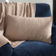 Almofada Tricot Bali 55cm x 35cm 100% Acrílico + Refil Silicone 01 Peça - Bege