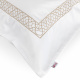 Cama Posta Completa Queen Sonhare 400 Fios Fibra de Bambu 16 Peças - Branco / Dourado