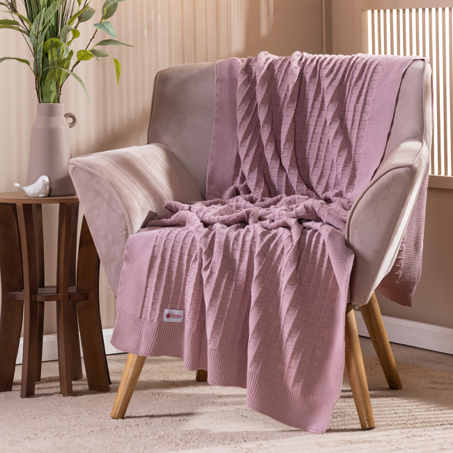 Cama Posta Edredom Olivie Super King 3,15m x 2,70m Dupla Face 400 Fios 100% Algodão Egípcios 03 Peças - Rosa / Concreto