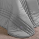 Cama Posta Edredom Olivie Super King 3,15m x 2,70m Dupla Face 400 Fios 100% Algodão Egípcios 03 Peças - Rosa / Concreto