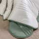 Cama Posta Edredom Olivie Super King 3,15m x 2,70m Dupla Face 400 Fios 100% Algodão Egípcios 10 Peças - Verde / Palha