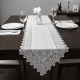 Caminho de Mesa Filigrana Floral 2,20m x 40cm 01 Peça - Leque Branco