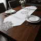 Caminho de Mesa Lume Linho 1,50m x 40cm 01 Peça - Floco Cristal