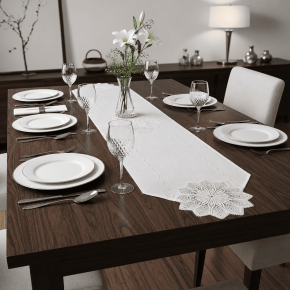 Caminho de Mesa Lume Linho 1,50m x 40cm 01 Peça - Floco Mandala