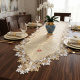 Caminho de Mesa Roseto 40cm x 220cm 01 Peça - Flor Bronze com Dourado