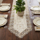 Caminho de Mesa Roseto 40cm x 220cm 01 Peça - Flor Dourada