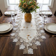 Caminho de Mesa Roseto 40cm x 220cm 01 Peça - Flor Ouro